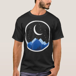 Mountain Night Sky Nature Camping Hiking Summer Sh T-Shirt