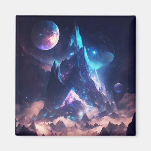 Mountain Of Crystal Fantasy Landscape Magnet