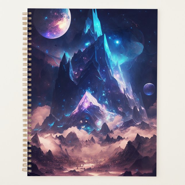 Mountain Of Crystal Fantasy Landscape Planner (Front)