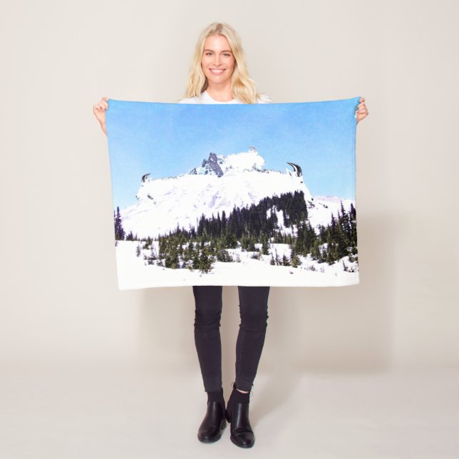 Mountain of Goats Fleece Blanket (In Situ)