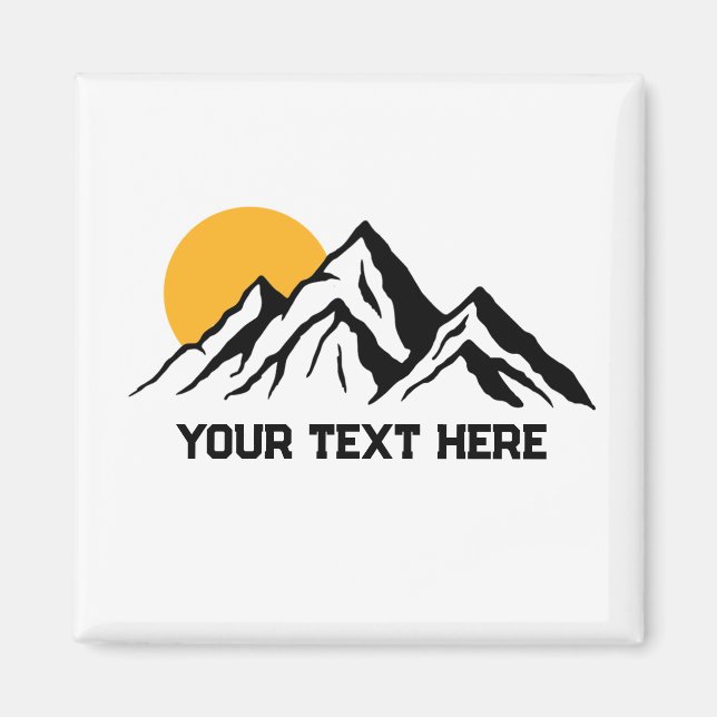 Mountain Painting Wilderness Custom Magnet (Front)