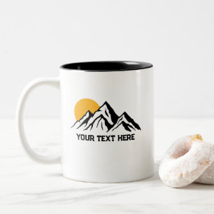 Mountain Painting Wilderness Custom Two-Tone Coffee Mug
