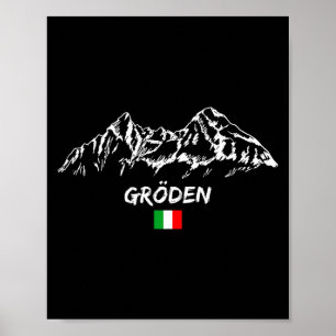 Mountain panorama ski holidays apres-ski val poster