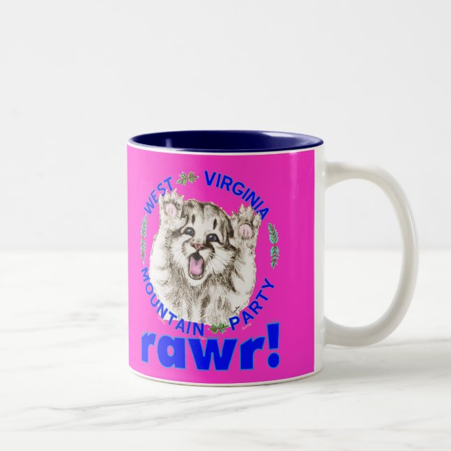 "Mountain Party Spirit Cub -- RAWR" mug (Right)