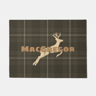 Mountain Pass Plaid with Deer Doormat