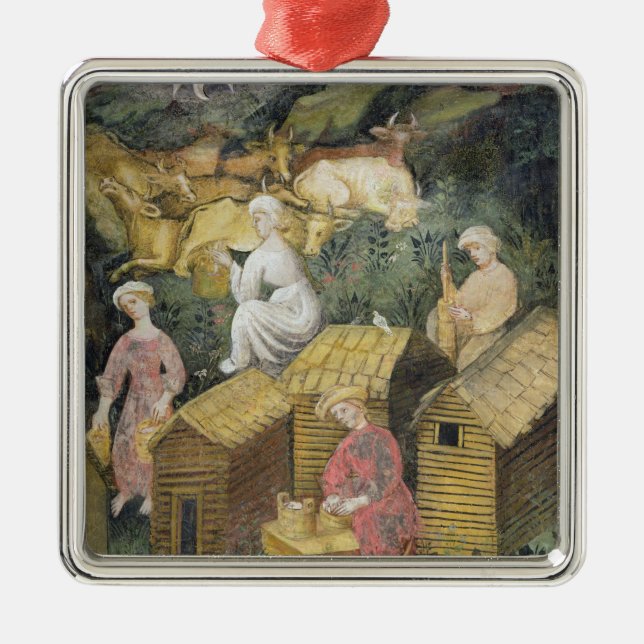 Mountain pastures metal ornament (Front)
