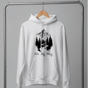 Mountain Path "It's My Way" Nature Graphic Hoodie