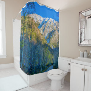 Mountain Path // Rocky Mountain Sunrise Shower Curtain