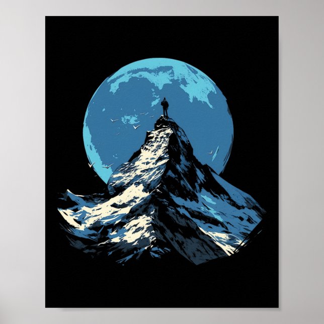 Mountain Peak Adventure Design - Climbing And Hiki Poster (Front)