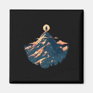 Mountain Peak Climbing Adventure Design - Hiking A Magnet