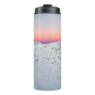 MOUNTAIN PEAK COVERED WITH SNOW THERMAL TUMBLER