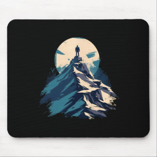 Mountain Peak Explorer Design - Climbing And Natur Mouse Pad