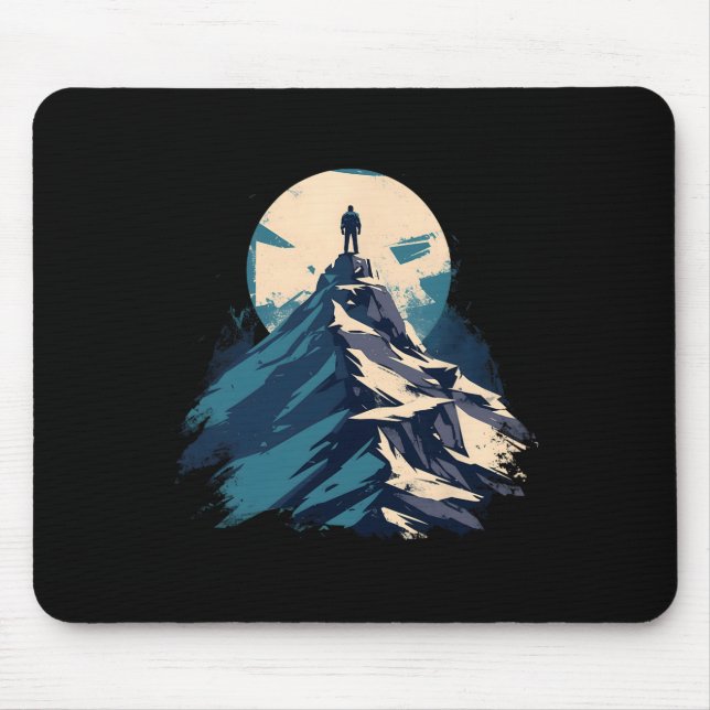 Mountain Peak Explorer Design - Climbing And Natur Mouse Pad (Front)