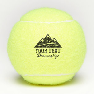 Mountain peak logo custom name printed tennis ball