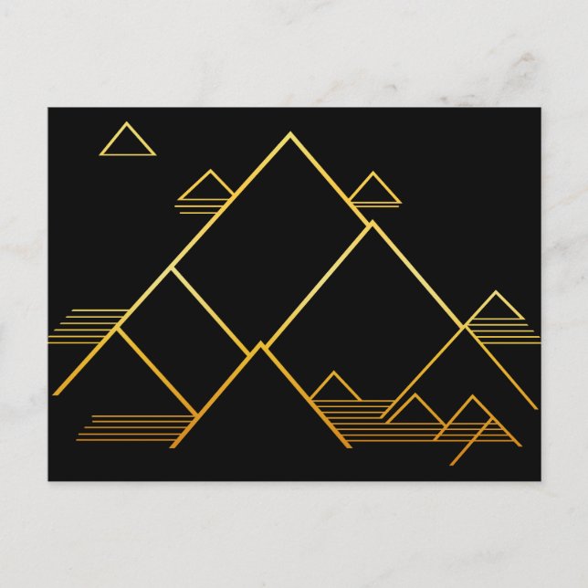 Mountain Peak Minimalism Holiday Postcard (Front)