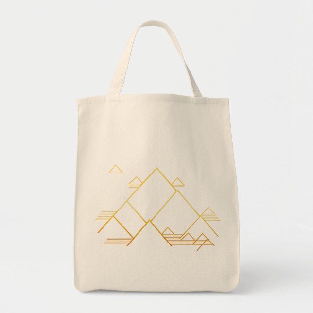 Mountain Peak Minimalism Tote Bag (Front)