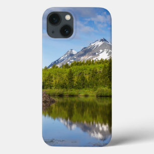Mountain Peaks Reflect Into A Beaver Pond iPhone 13 Case