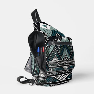 Mountain Peaks Tribal Geometric Sling Bag