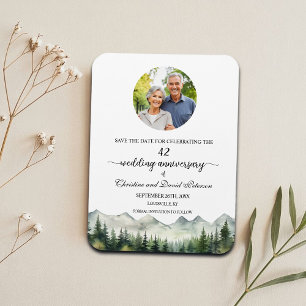 Mountain Pine 42 Wedding Anniversary Save the Date Magnet