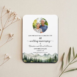 Mountain Pine 44 Wedding Anniversary Save the Date Magnet
