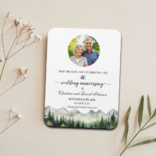 Mountain Pine 46 Wedding Anniversary Save the Date Magnet