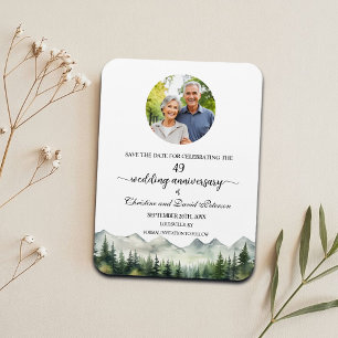 Mountain Pine 49 Wedding Anniversary Save the Date Magnet