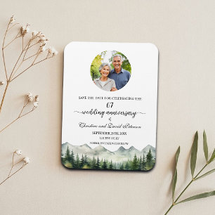 Mountain Pine 67 Wedding Anniversary Save the Date Magnet