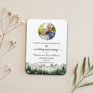 Mountain Pine 75 Wedding Anniversary Save the Date Magnet