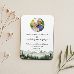 Mountain Pine 76 Wedding Anniversary Save the Date Magnet