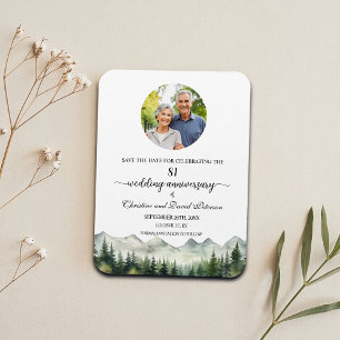 Mountain Pine 81 Wedding Anniversary Save the Date Magnet