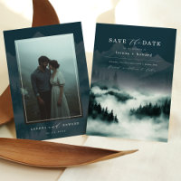 Mountain Pine Forest Fog Save the Date