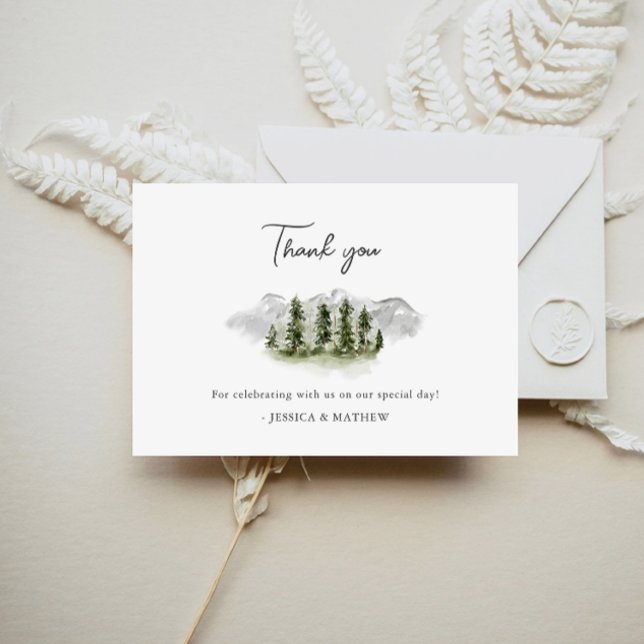 Mountain Pine Forest Wedding Thank You (Creator Uploaded)