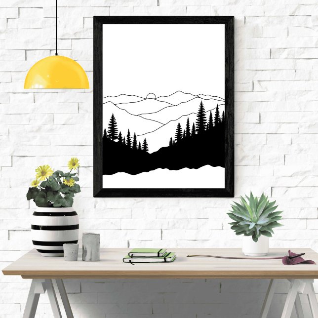 Mountain Pine Silhouette Poster (Creator Uploaded)