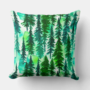 Mountain Pine Tree Forest Cushion