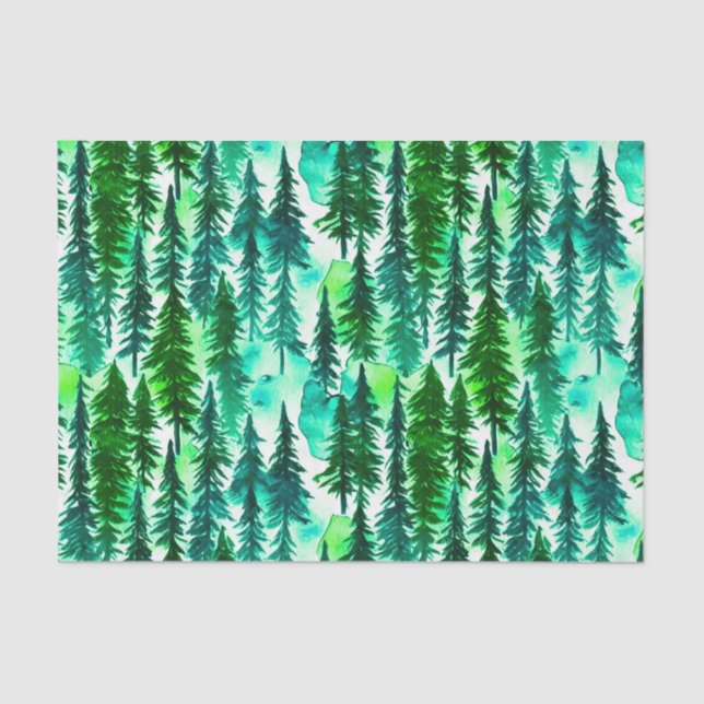 Mountain Pine Tree Forest  Tissue Paper (Front)