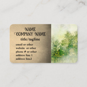 mountain pine trees custom photo art business card