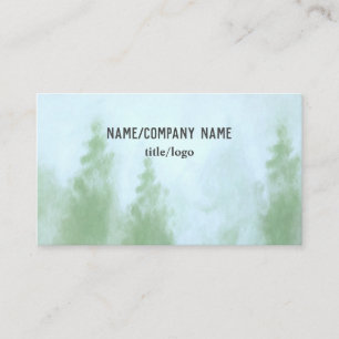 mountain pine trees impressionistic artistic  business card