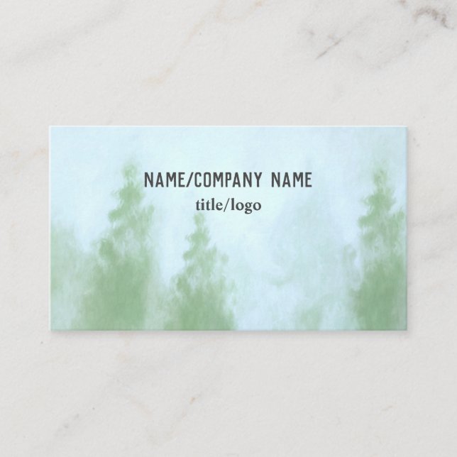 mountain pine trees impressionistic artistic  business card (Front)