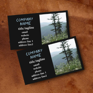 mountain pine trees nature landscape photography business card
