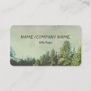 mountain pine trees nature photo art business card