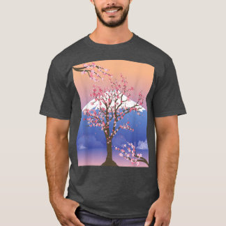 Mountain Pretty Sakura Tree Japan Flower Cherry Bl T-Shirt