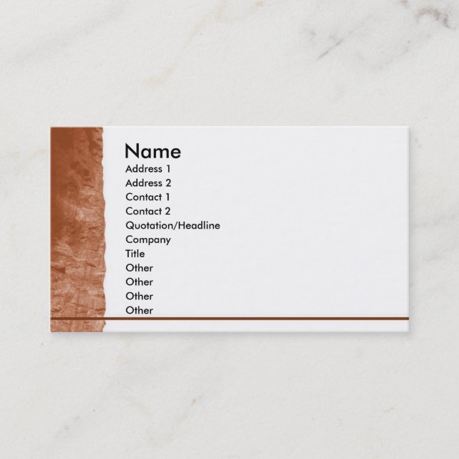 Mountain Profile Card (Front)