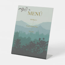 'Mountain Profile' Wedding Vertical Menu