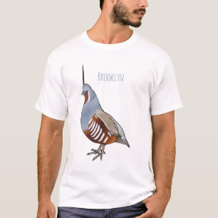 Mountain quail bird cartoon illustration T-Shirt