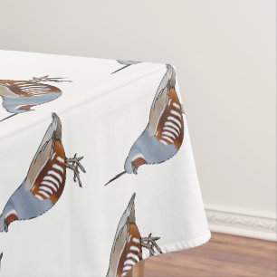 Mountain quail bird cartoon illustration tablecloth