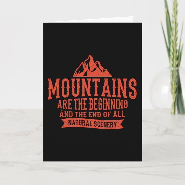 MOUNTAIN QUOTES Funny Hiking Hikers Wanderer Card (Front)