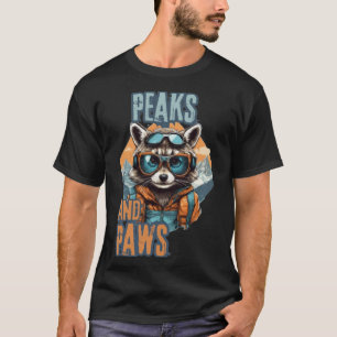 Mountain Racoon Urban Art Style T-Shirt