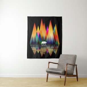 MOUNTAIN RAINBOW BEAR TAPESTRY