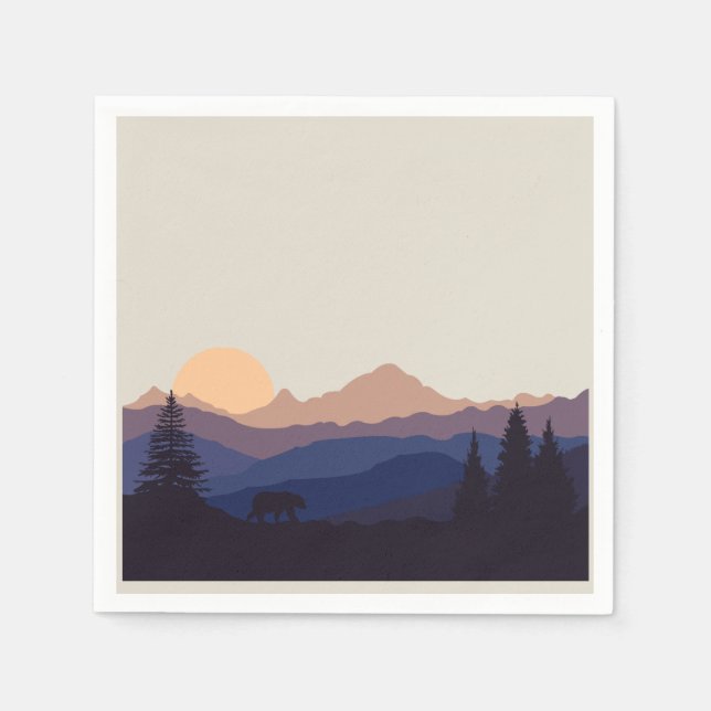 Mountain Range Napkin (Front)