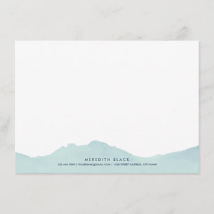 Mountain Range Personalized Stationery Flat Cards